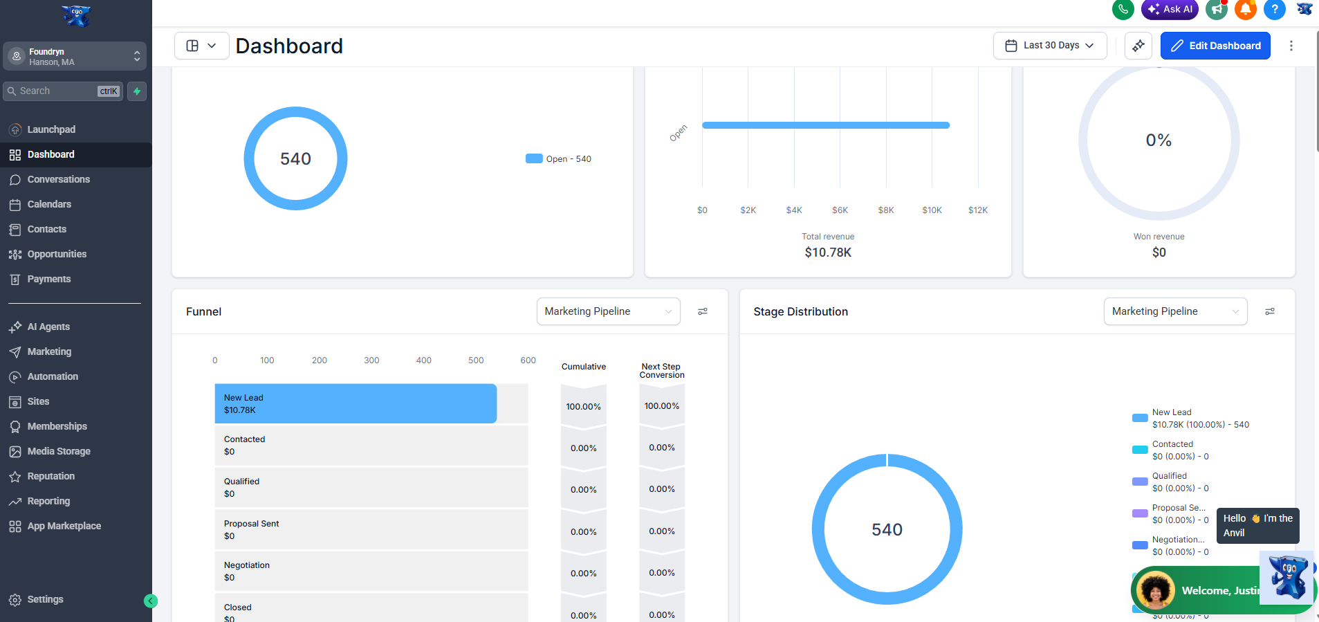 Foundryn Platform Dashboard